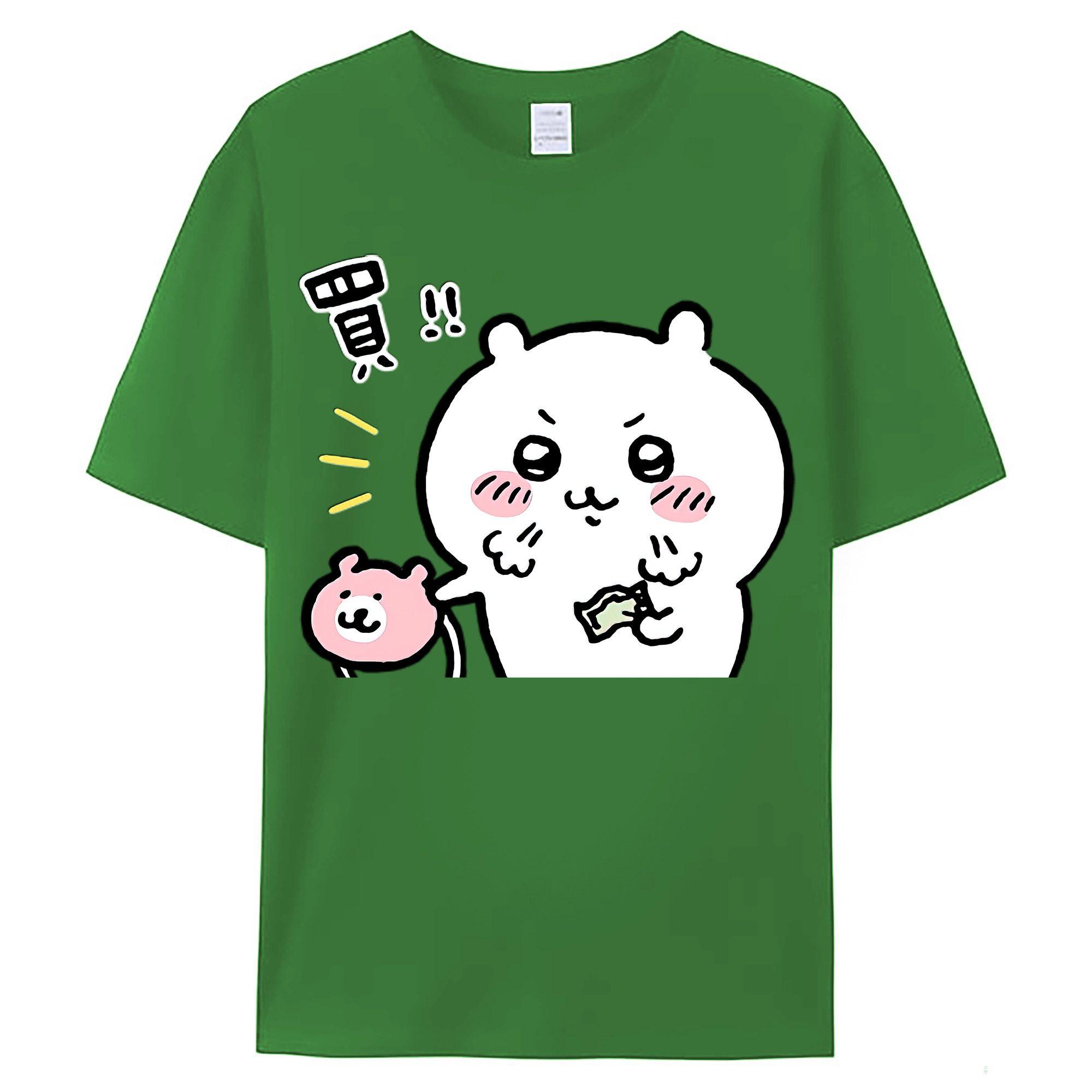 （画像用） ちいかわ ちいかわ Chii-kawa chiikawa レディースカジュアルプリントTシャツ（綿100％）
